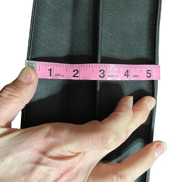 Leather look black laptop briefcase messenger  bag -NWT - Picture 8 of 12